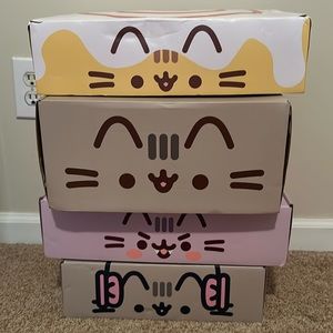 4 Pusheen Boxes with accessories and clothing (Not complete boxes)